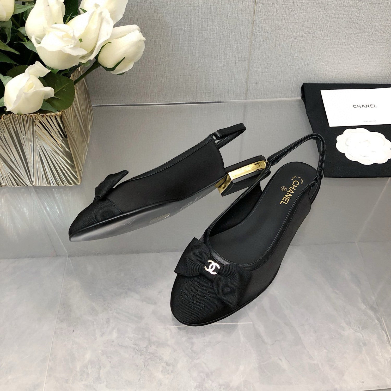 CC Women's Spring/Summer Solid Color Round Toe Low Heel Lambskin Fashionable Simple Shoes #77985