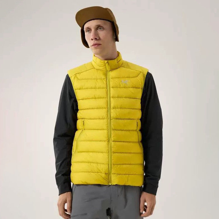 Men's Fall/Winter Fashion Casual High Neck Zipper Sleeveless Thermal Vest #79431