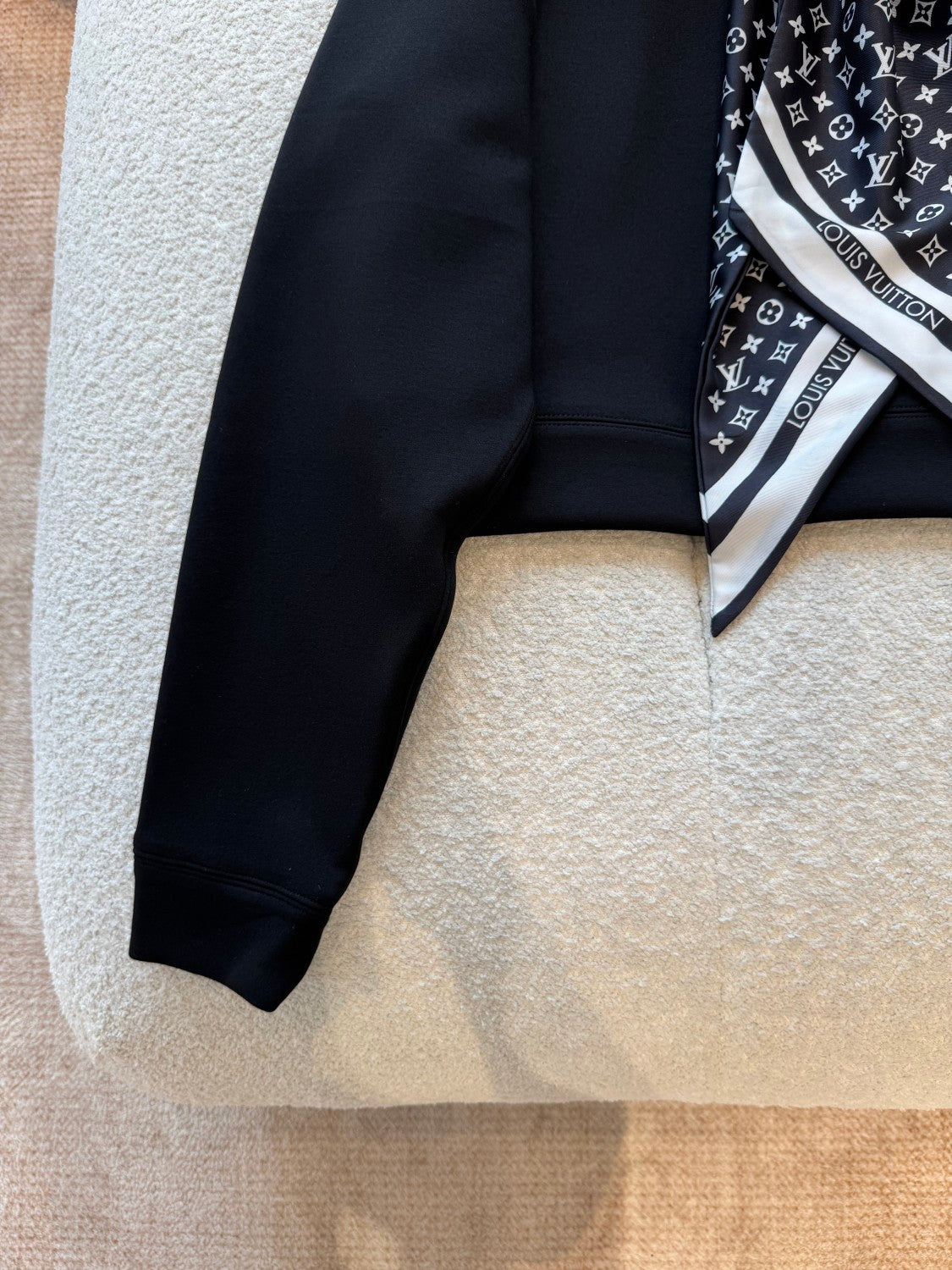 Women's Fall/Winter Fashion Casual Solid Color Vintage Print Scarf Hooded Pullover Long-Sleeve Sweatshirt #78753