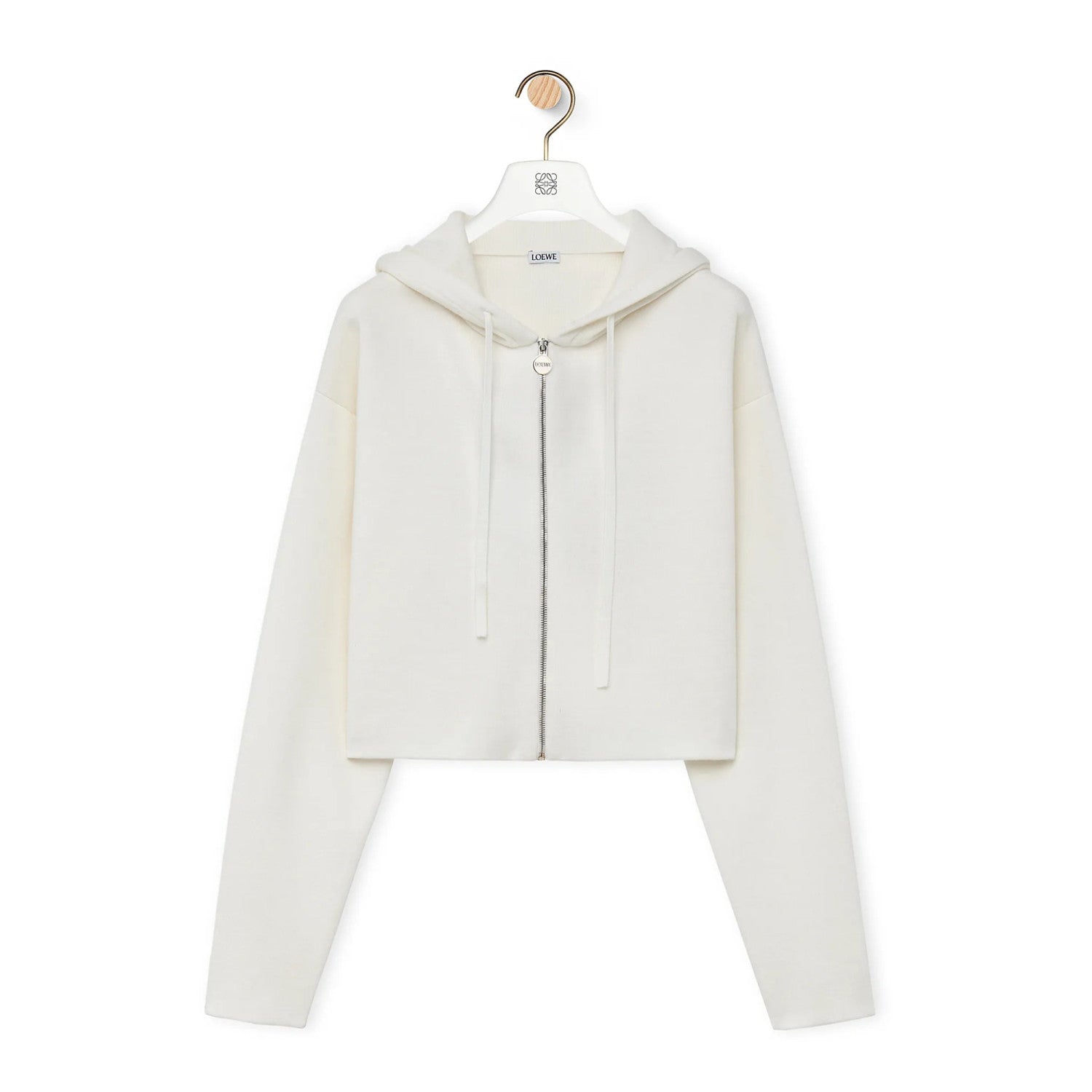 Women's Spring and Autumn Solid Color Hooded Drawstring Zipper Sweatshirt Jacket #72679