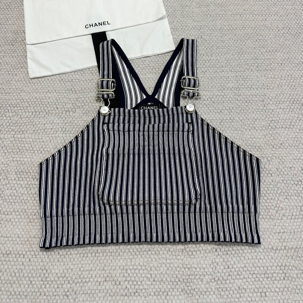 Women's Summer Striped Sleeveless Vest Tank Top High Street Solid Color Cotton Blend Top Strapless Ngvp #2144