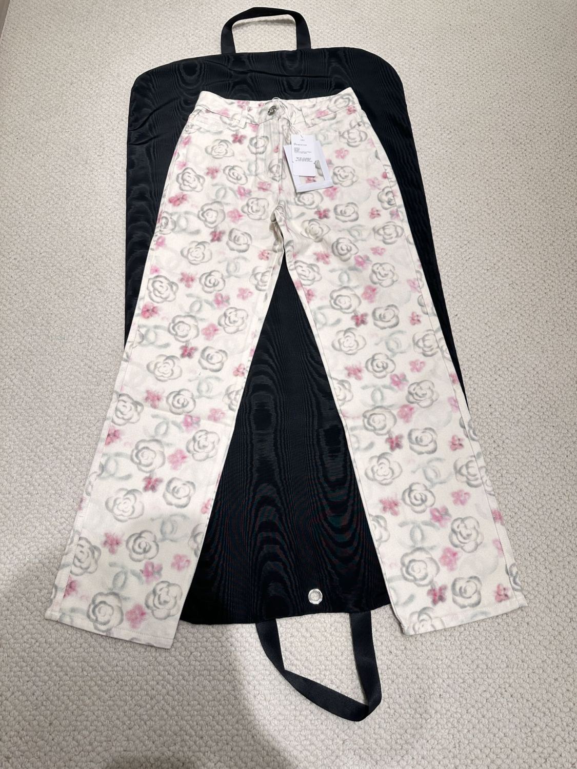 Women's Fall and Winter Floral Full Printed Pattern Straight Leg Jeans Pants #74371