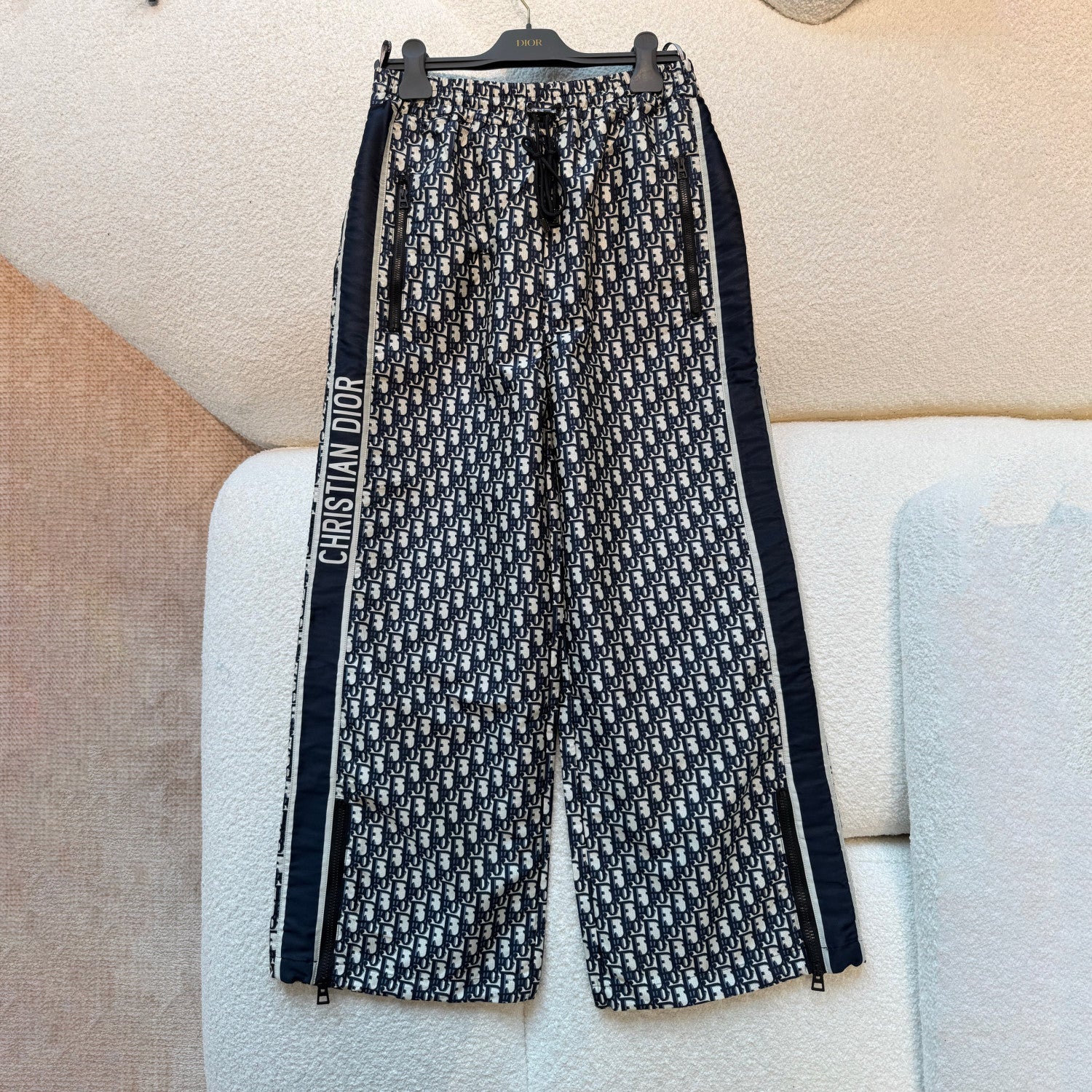 Men's and Women's Spring/Fall Fashion Casual Drawstring Zipper Vintage Print Pants #78754