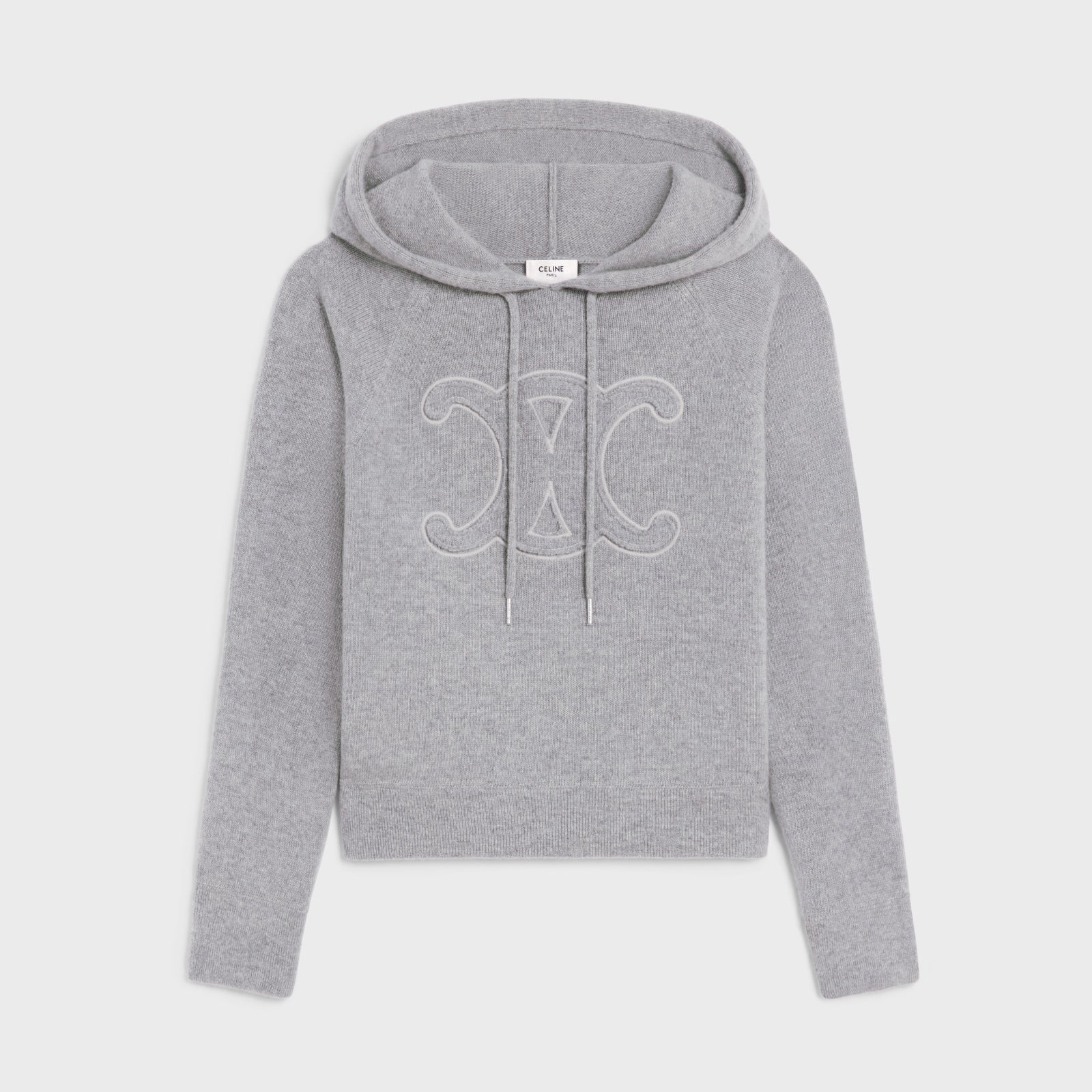 Women's Spring and Autumn Solid Color Logo Pattern Embroidery Hooded Pullover Wool Long Sleeve Sweater Sweatshirt #74773