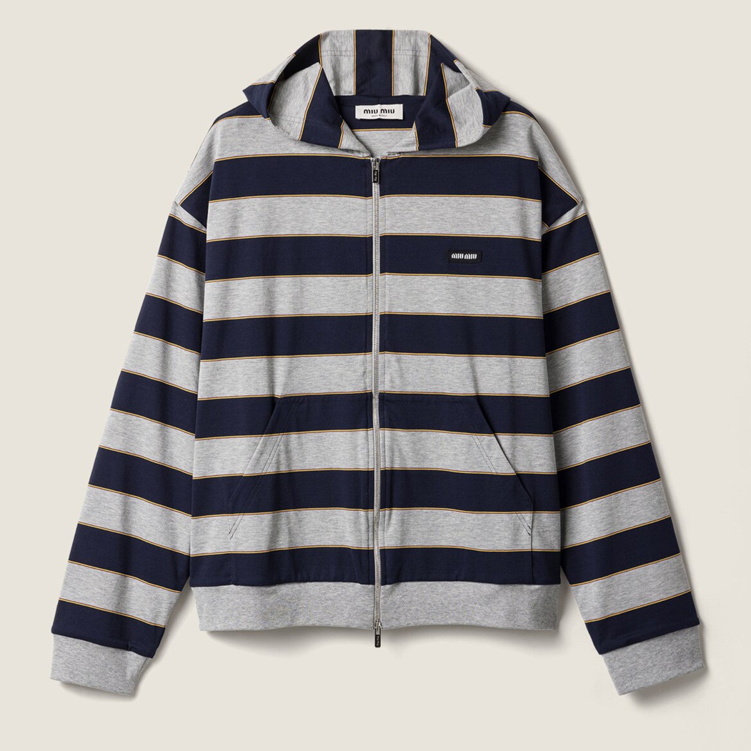 Women's Spring/summer Black & Gray Striped Plain Knit Hooded Sweatshirt With Zipper - Fashionable Trendy Casual Versatile #194353