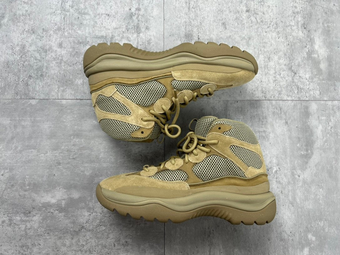 AD x Yeezy DSRT Boot Men's Women's Autumn and Winter Fashion Leather Round Toe Lace Up Casual Solid Color Sneakers Shoes Outdoor Boots Ngvp #9545