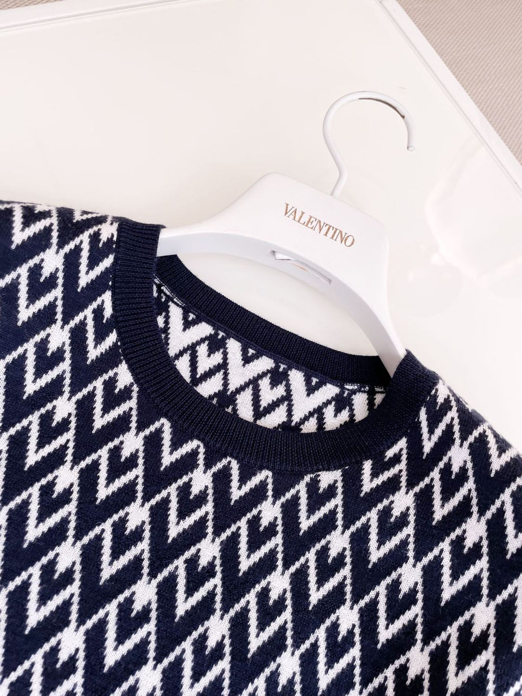 Women's Summer Letter Appliqud Knit Round Neck Short Sleeve T-Shirt #73937