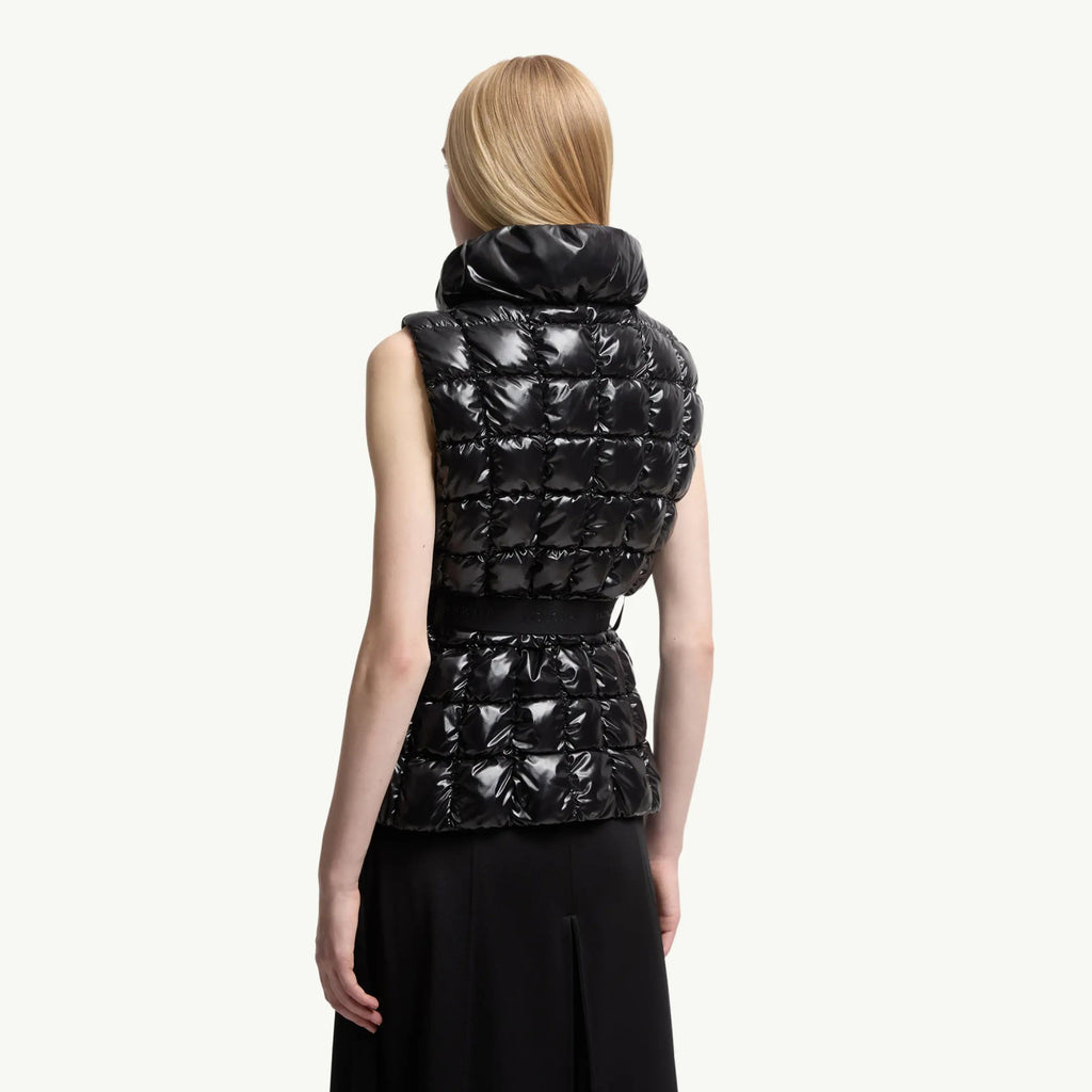 Emilion Women's Winter Fashion Casual Stand Collar Zipper Sleeveless Square Quilted Down Vest #78822