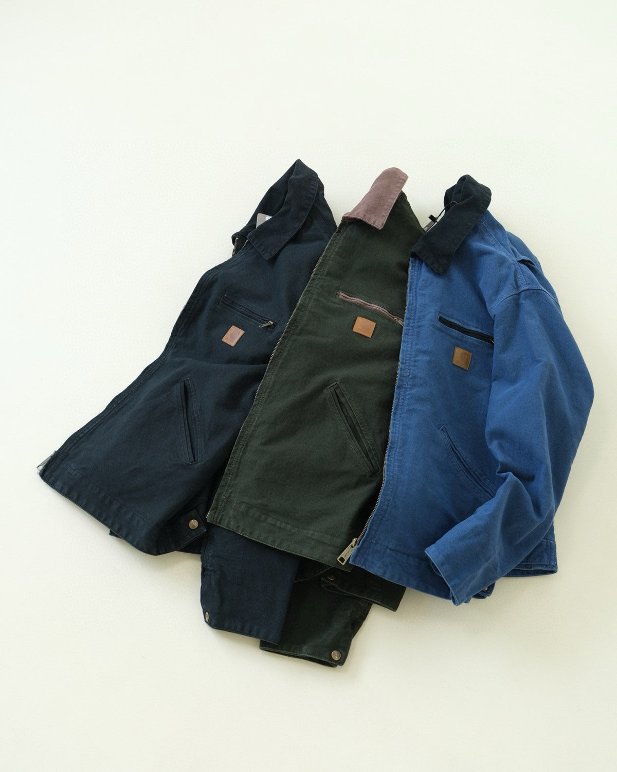 WIP Men's Fall And Winter Washed And Aged Zipper Lapel Long Sleeve Jacket #72834