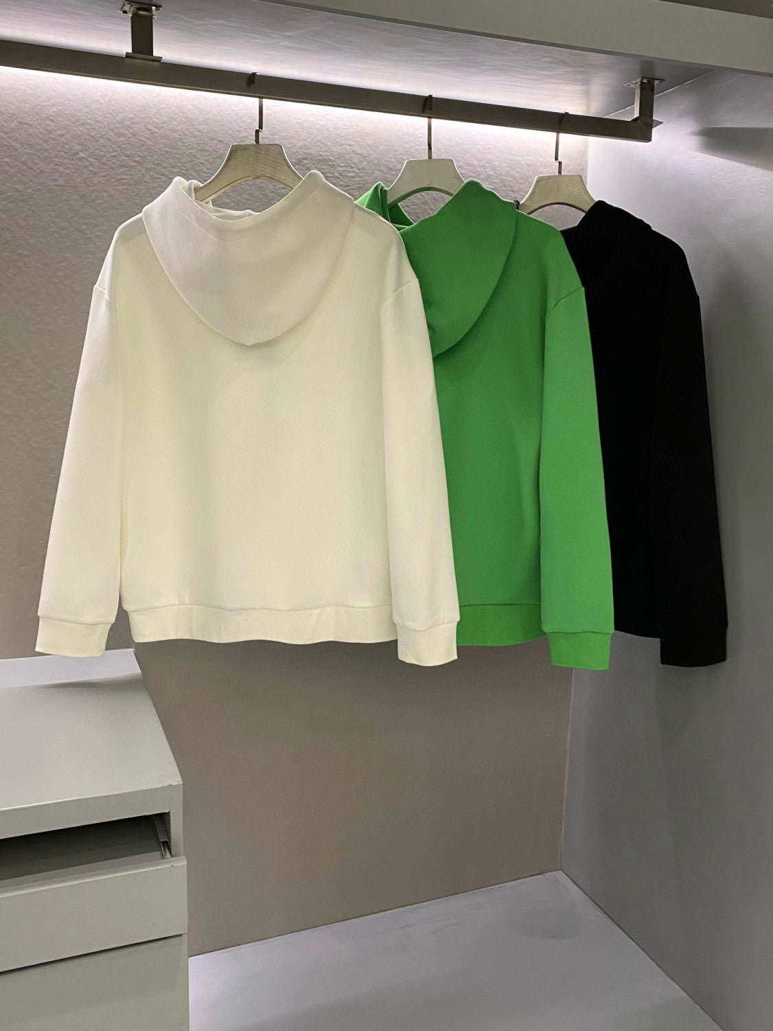 Men's Embossed Logo Sport Casual Plain Knit Cotton Hooded Sweatshirt Pullover #97947