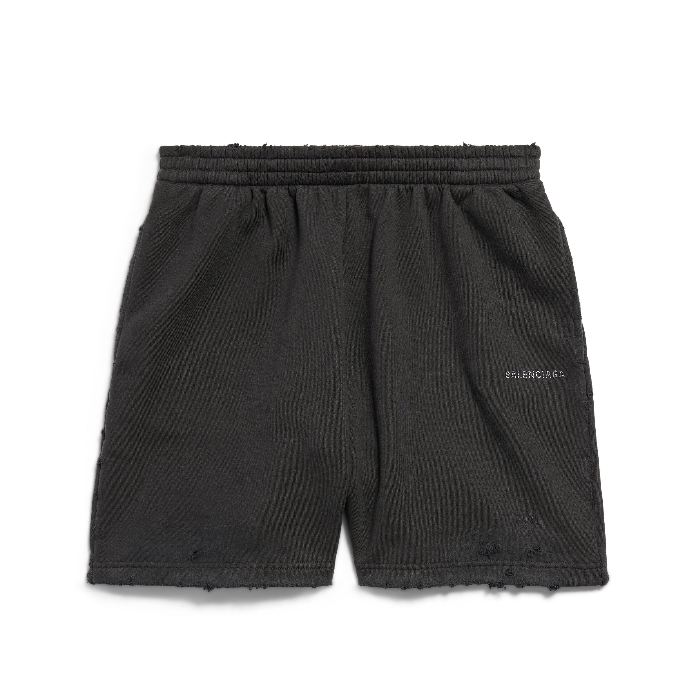 Men's Summer Hot Drill Logo Letter Print Black Cotton Shorts Pants #99727