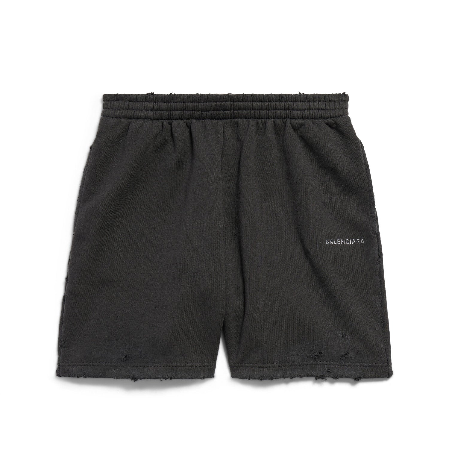 Men's Summer Hot Drill Logo Letter Print Black Cotton Shorts Pants #99727