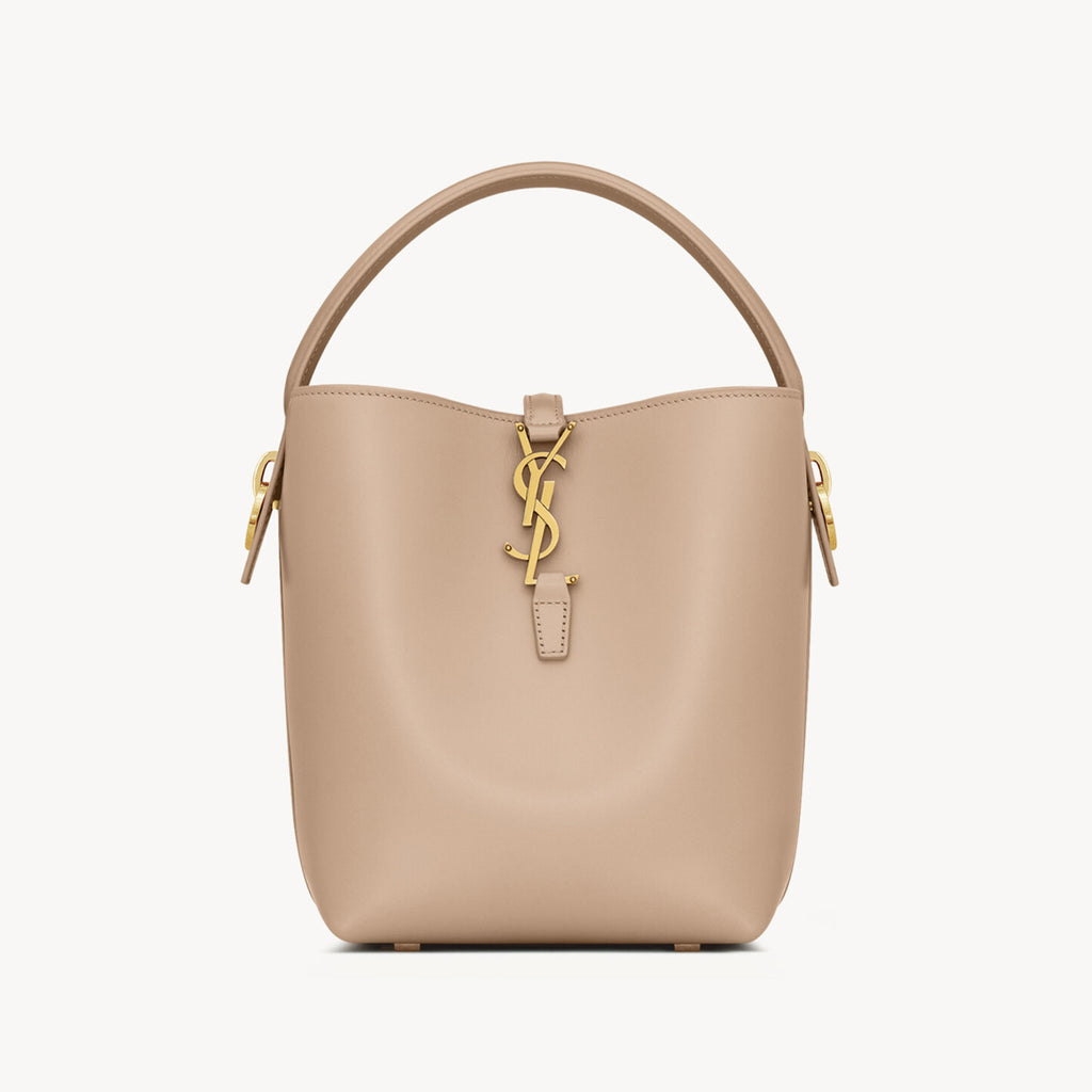 YS Women's LE 37 Logo Hook Buckle mini Small Glossy Solid Color Bucket Bag Suede Leather Handbags Casual Bags 7490362R20W9207 #81334