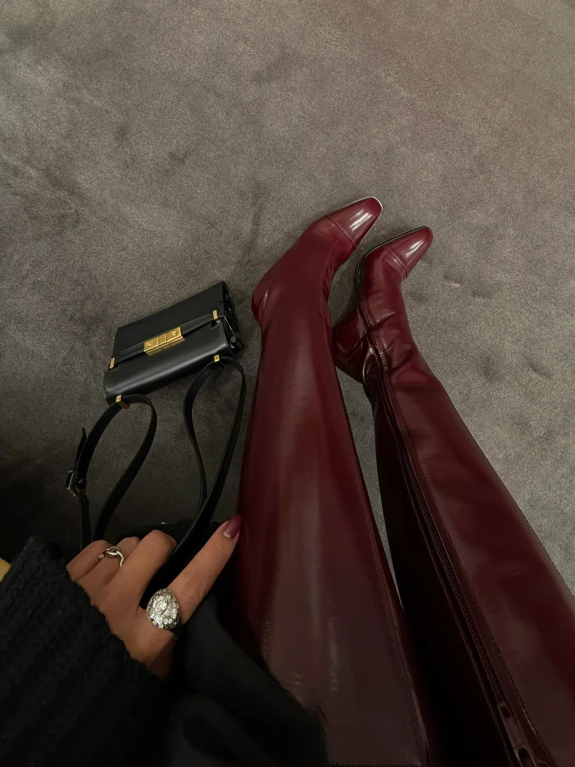 YS Women's Pointed Cat Heel Long Short Red Black Boots Fashion Temperament Elegant Sexy Zipper Short Boots Shoes Ngvp #2185