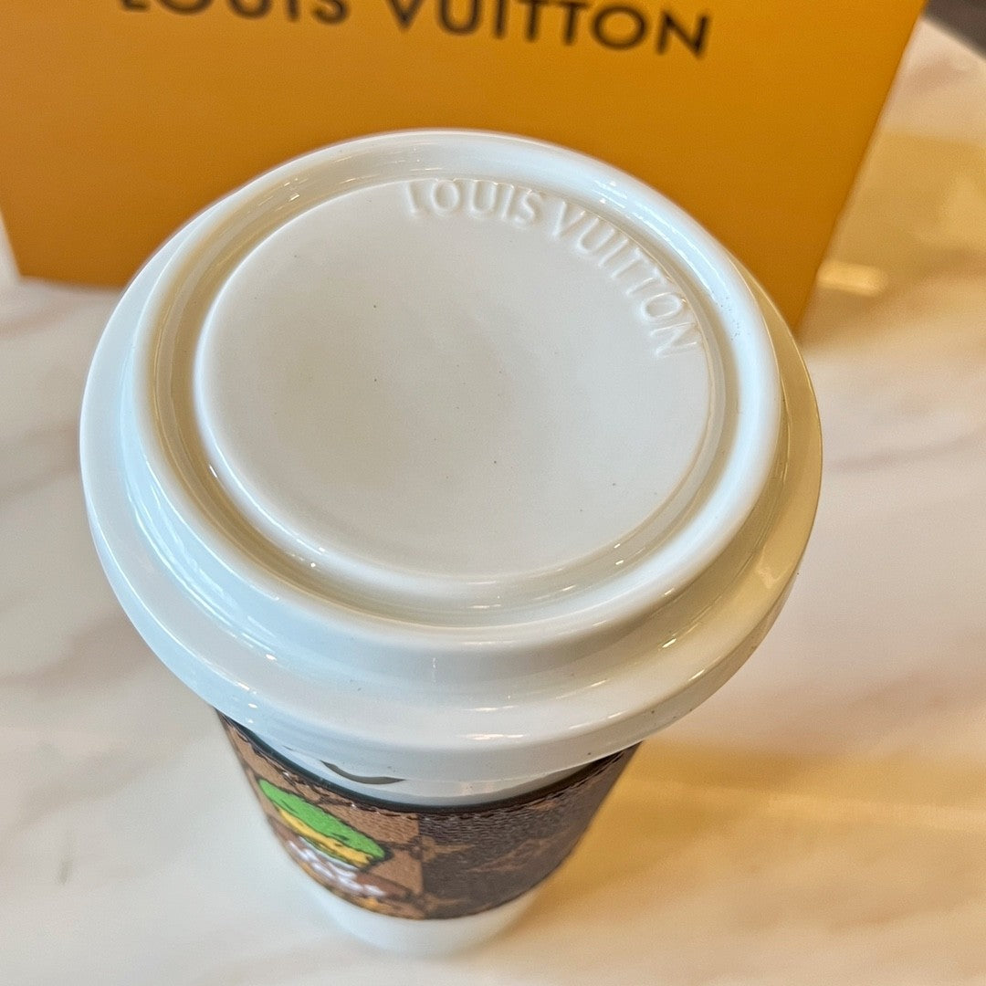 Duck Image Cowhide Mug Cover Ceramic Mugs Cup #72998