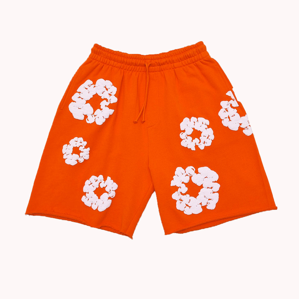 Denim Tears Men Women Spring Summer Trend High Street Kapok Flower Casual Cotton Loose Shorts Fashion Pants Ngvp #8876