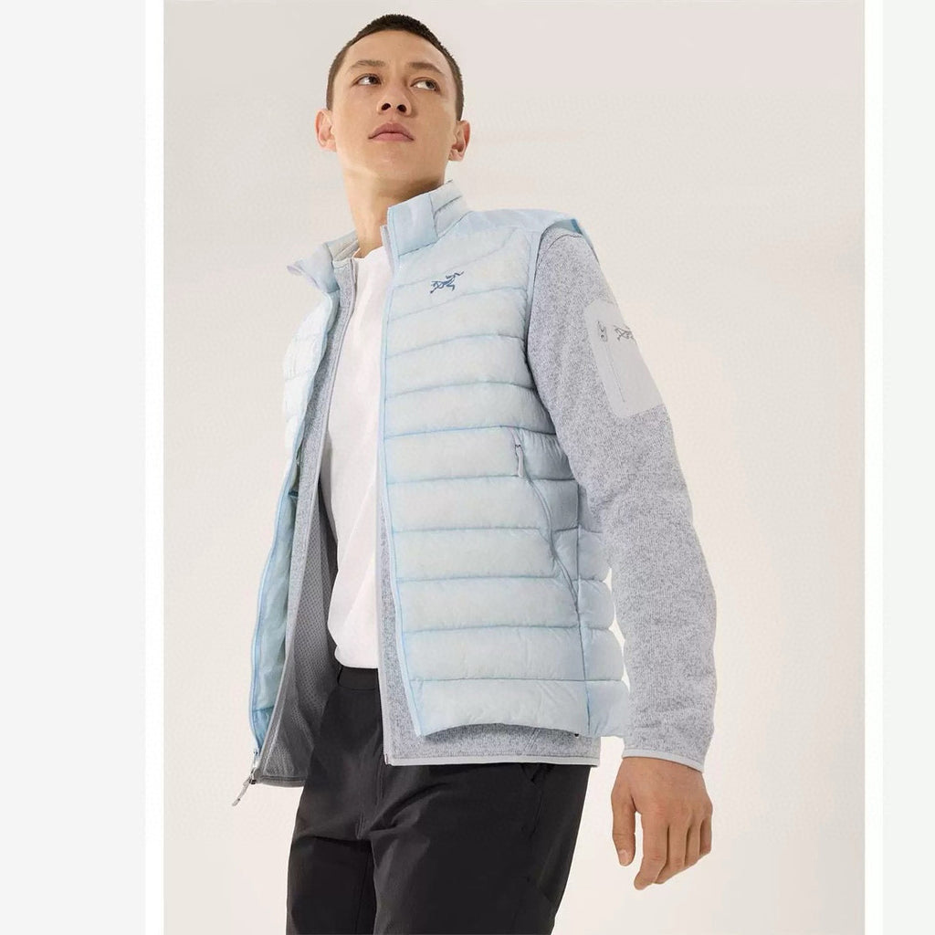 Men's Fall/Winter Fashion Casual High Neck Zipper Sleeveless Thermal Vest #79431