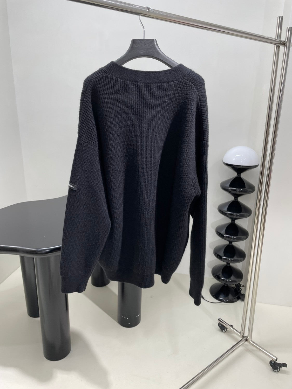 Men's And Women's Spring/Fall Fashion Casual Solid Color V-Neck Single Button Long-Sleeve Drop Shoulder Knit Cardigan #78612