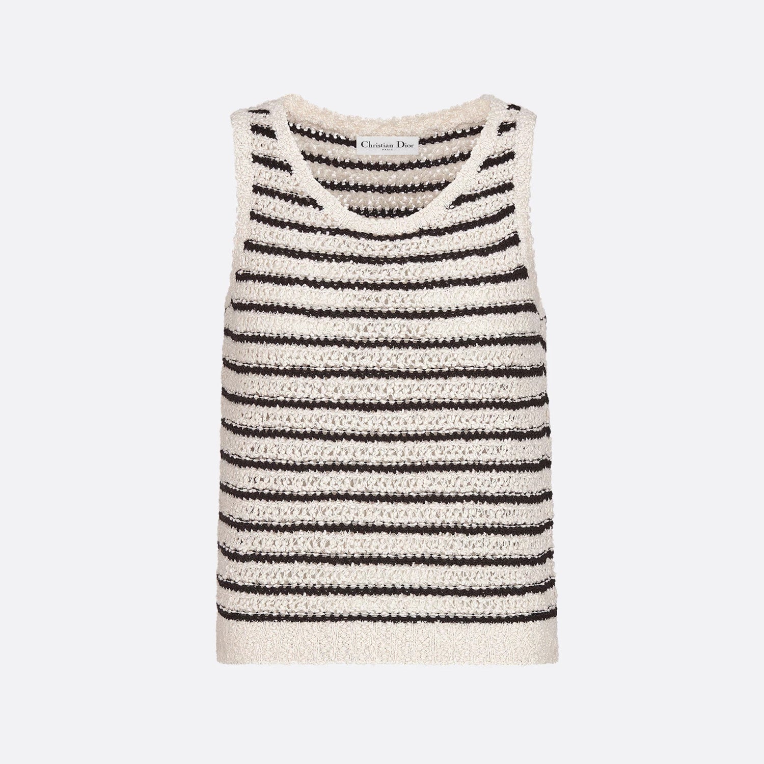 Women's Summer Wool-Blend Striped Crew Neck Multicolor Sleeveless Knit Vest Ngvp #2354