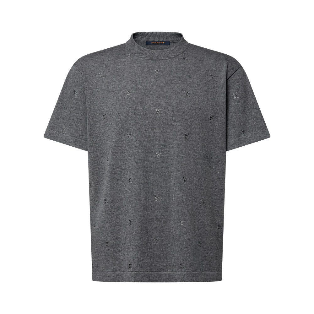 Men's 26ss LV Blason Embroidered Short-Sleeved Crewneck T-shirt #82537A