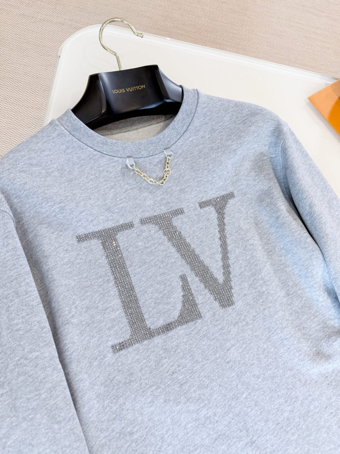 Women's Spring/Autumn Solid Color Fashionable Casual Round Neck Cotton Letter Knitted Long Sleeve Sweatshirt #78167