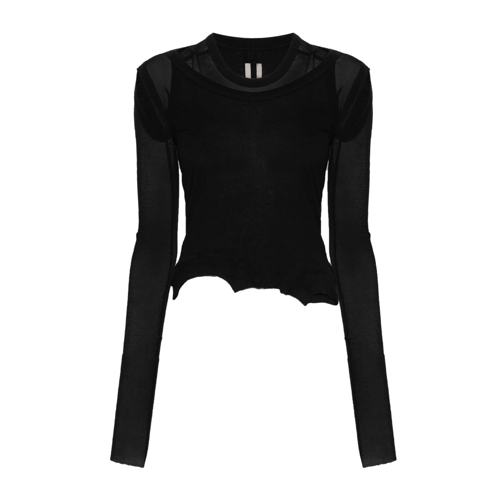 Women's Spring. Summer And Autumn Solid Color Layered Style Cotton Round Neck Pullover Long Sleeve Straight T-Shirt Ngvp #9174