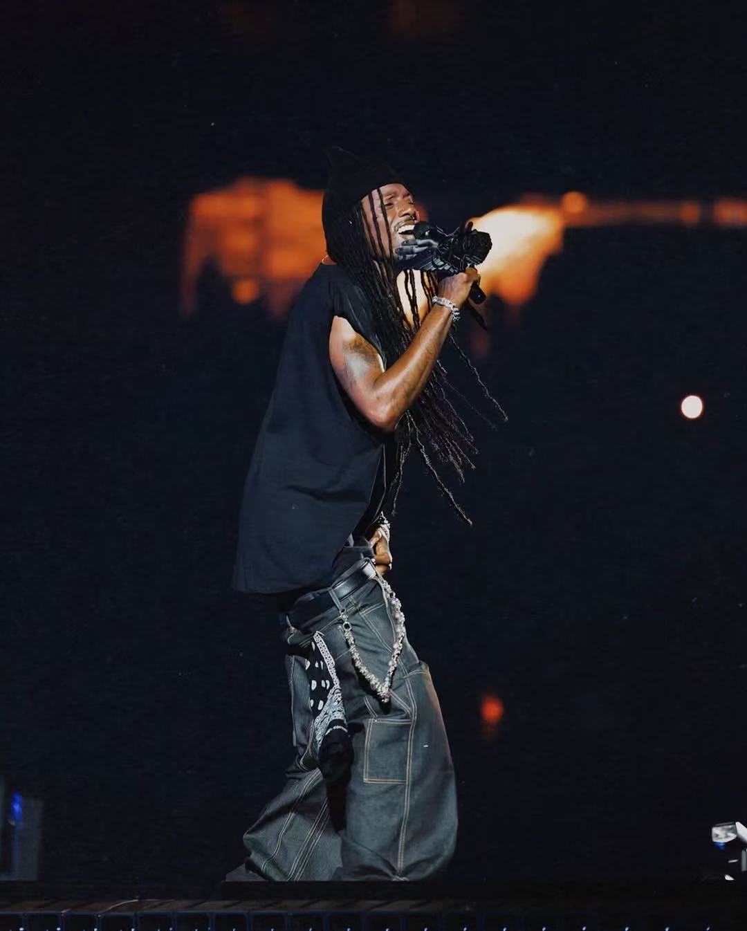 Opium Yvl Style Playboicarti Black Canvas os Fit Loose Solid Color Vest tee Men's Spring/Summer Fashion Trend High Street T-Shirt Ngvp #2411