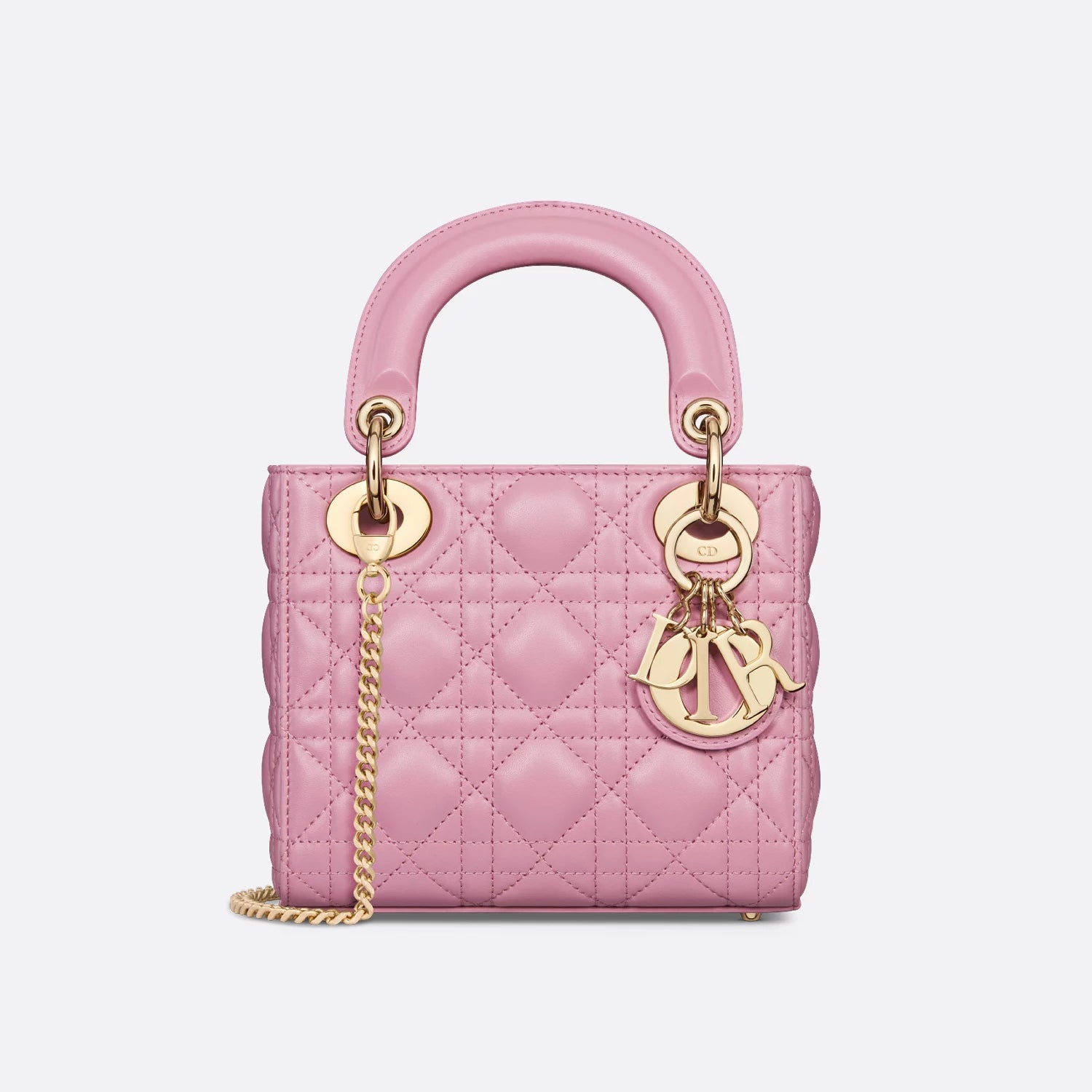 CD Lady Women's Solid Color Metal Pendant Removable Chain Shoulder Strap Wicker Pattern Sheepskin Leather Single Shoulder Crossbody Handbag Bag Bags #77461