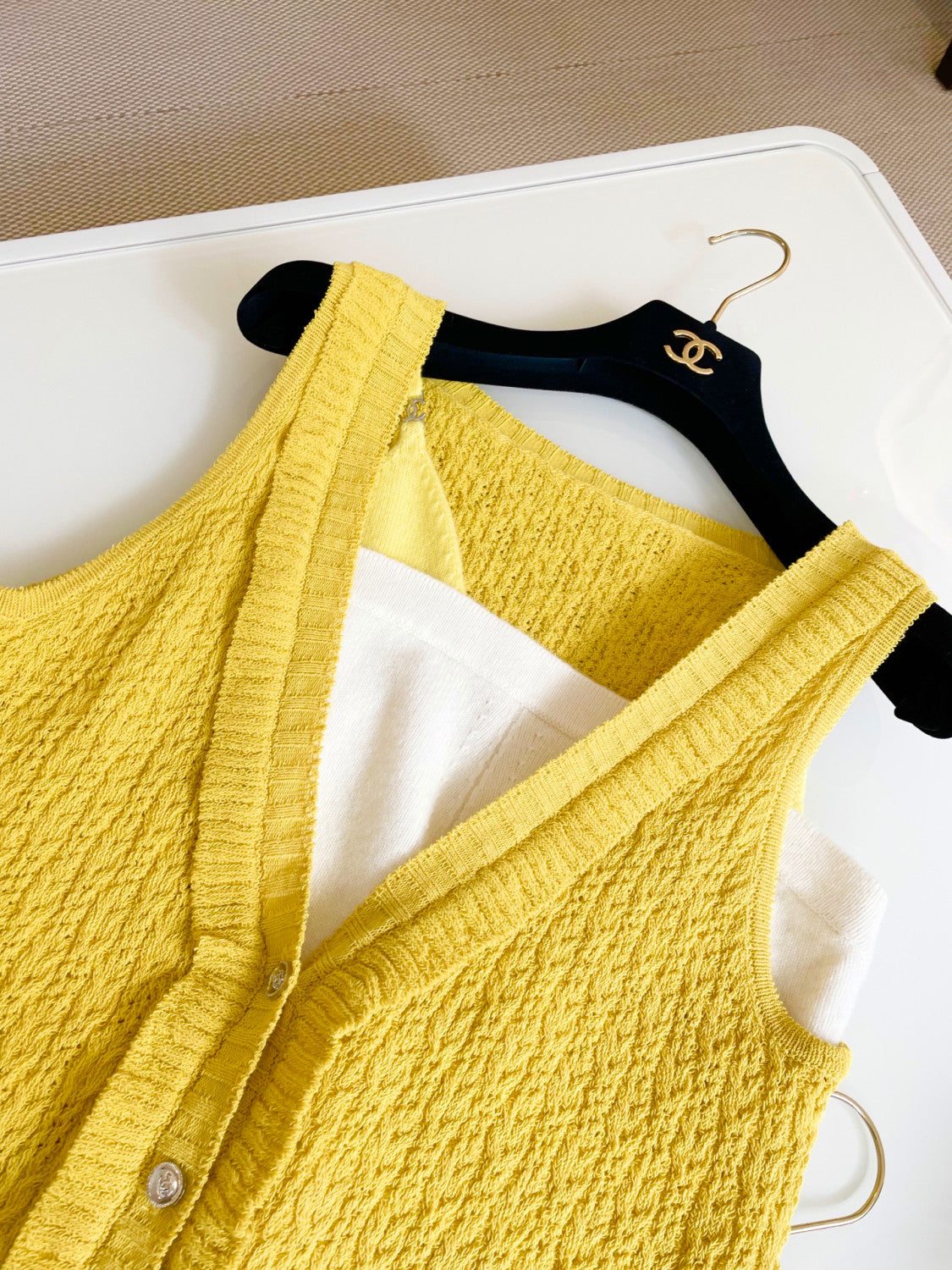 Women's Spring And Autumn Vintage V-Neck Cotton Knit Sleeveless Vest Ngvp #9877