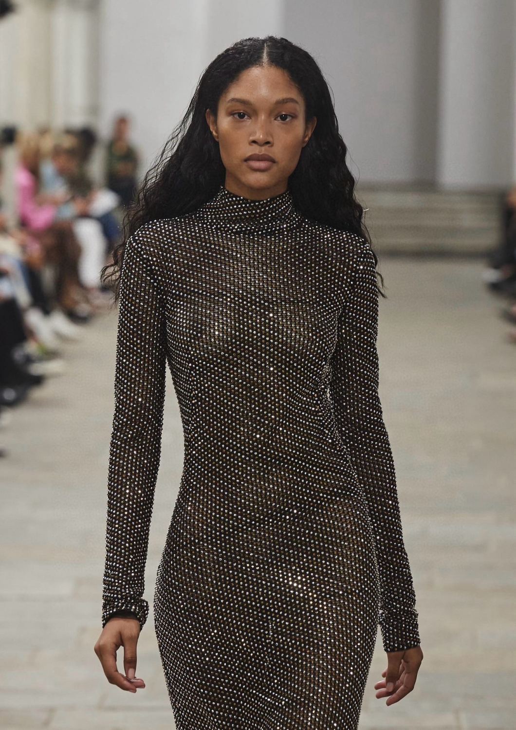 Ermanno Scervino Women's Spring And Summer Rhinestone Dresses Gorgeous Sparkling Simple Elegant Fashion Temperament Sexy Slim Long Skirt Dress Ngvp #1116