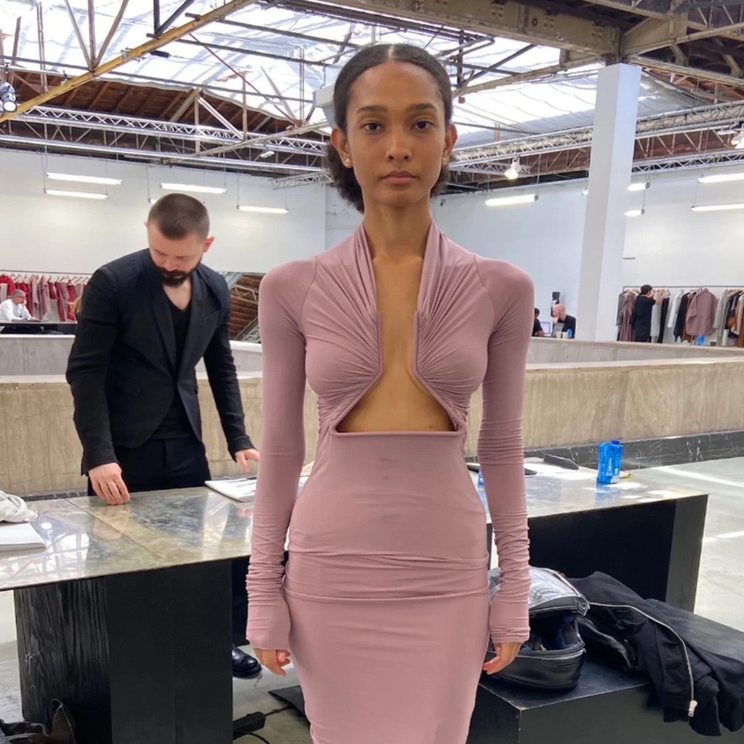 Women's Spring And Autumn Solid Color Hollow Structure Top Long Sleeve Sexy Fashion Versatile Tops Ngvp #9132