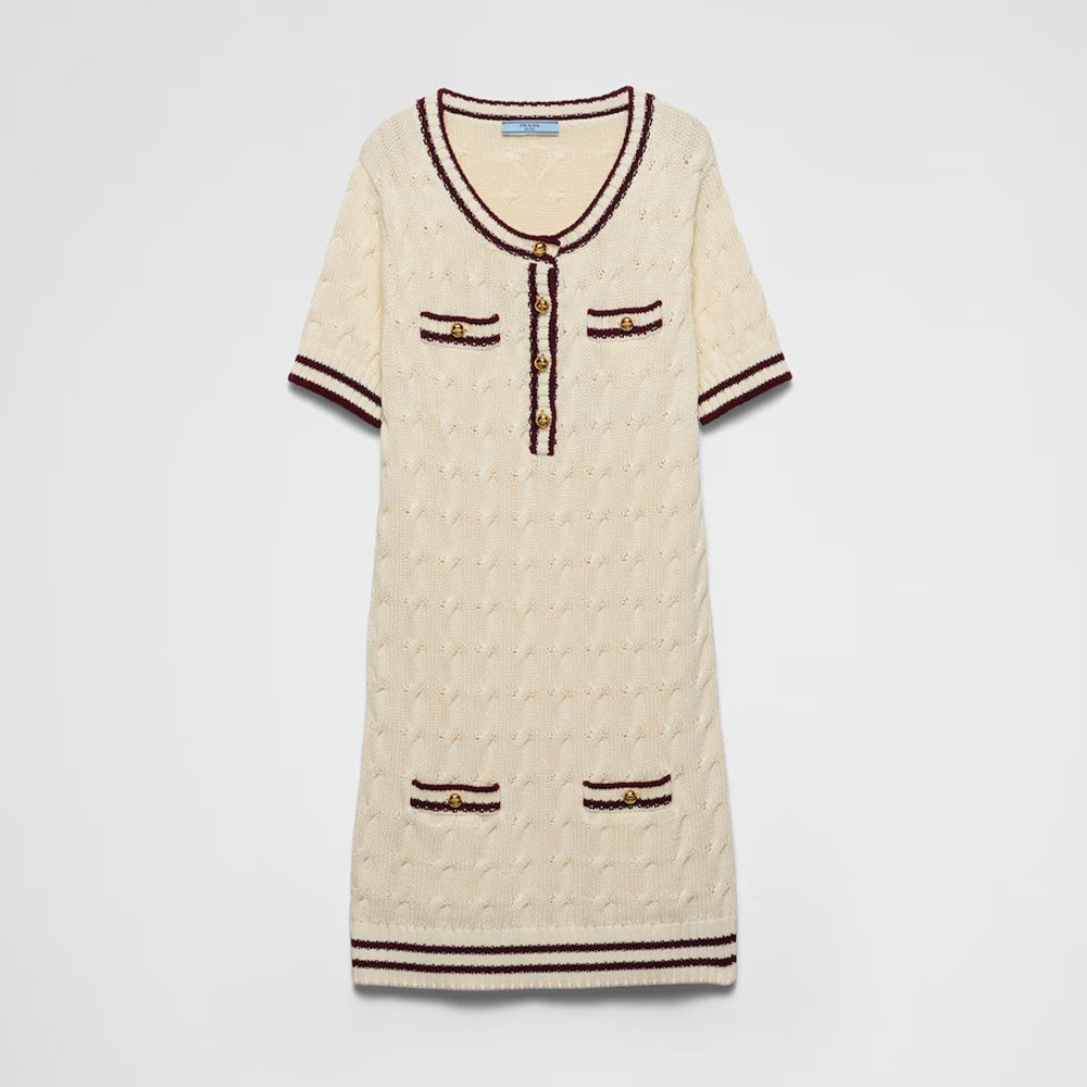 Women's Summer Solid Color Striped Round Neck Cotton Short Sleeve Fitted Mini Dresses Ngvp #8951