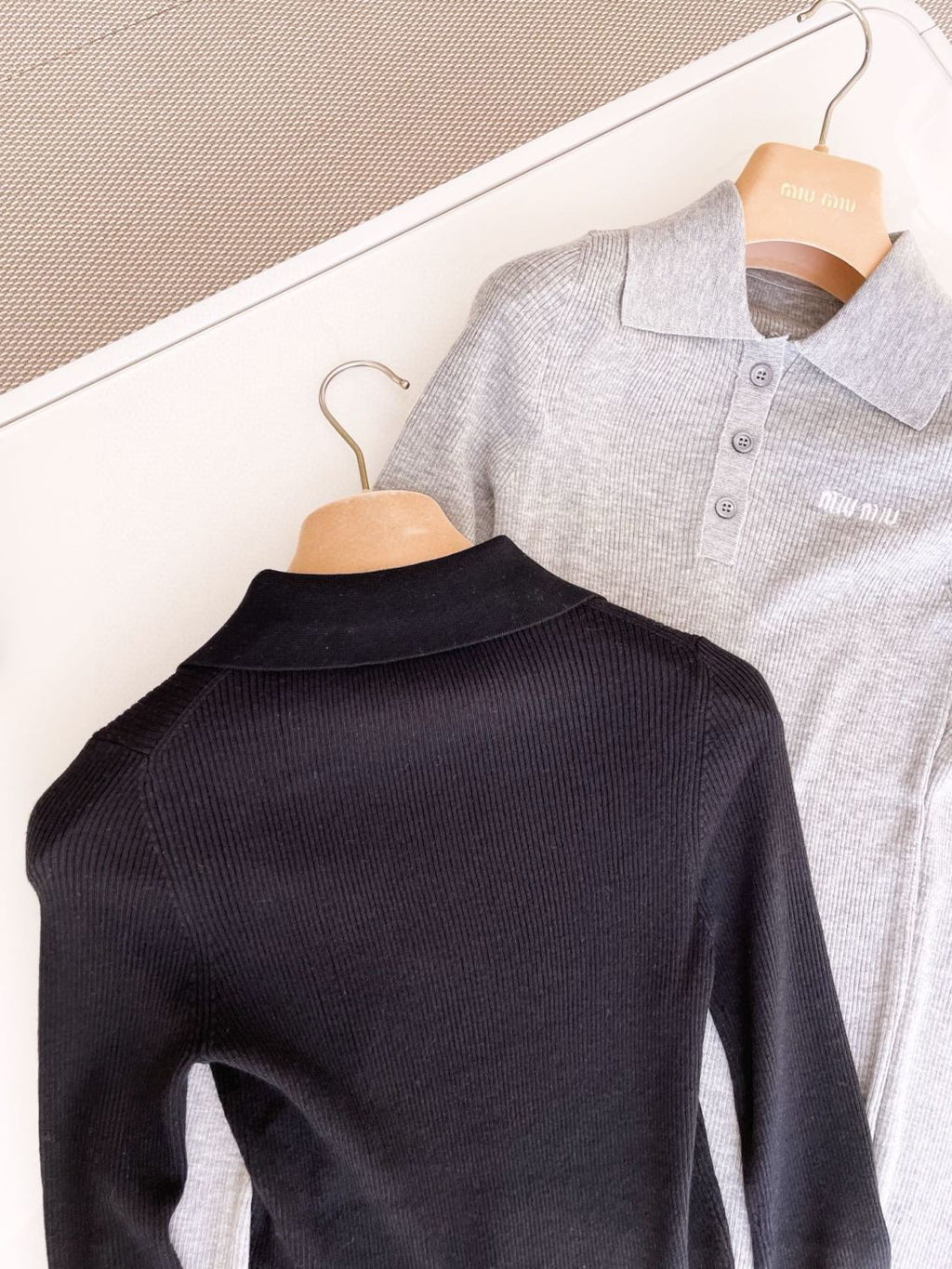 Women's Solid Color Logo Letter Print Casual Cashmere Long Sleeve Polo Shirt Top #72844