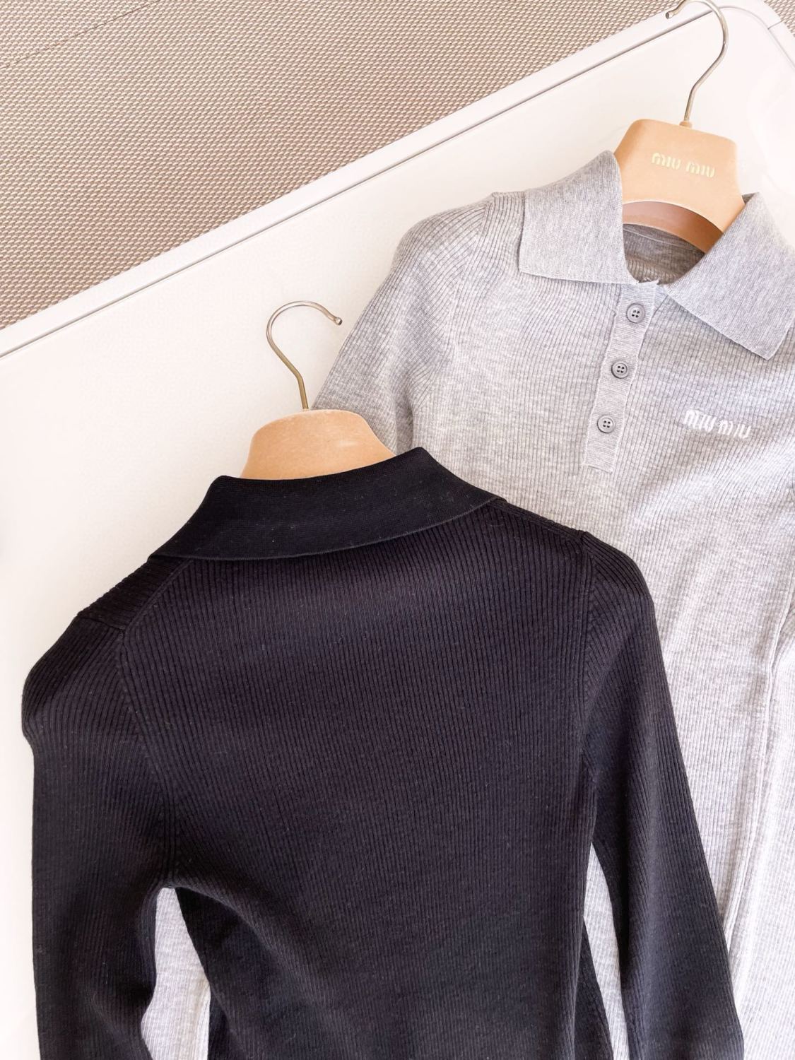 Women's Solid Color Logo Letter Print Casual Cashmere Long Sleeve Polo Shirt Top #72844