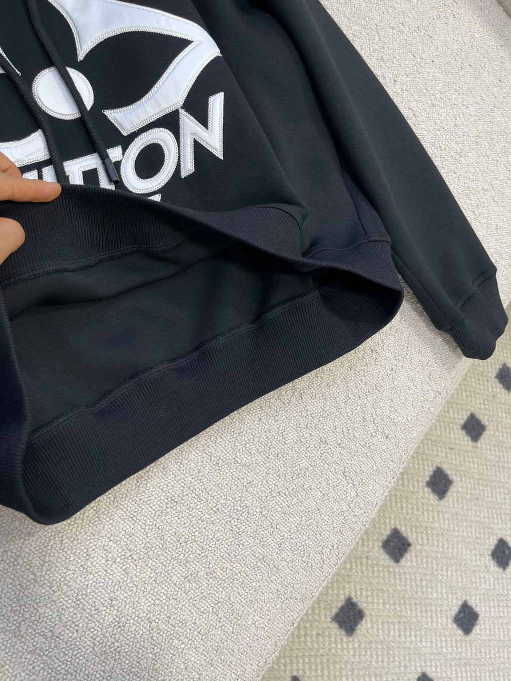 Women's Spring and Autumn Solid Color Logo Pattern Printed Hooded Long Sleeve Sweatshirt #74425