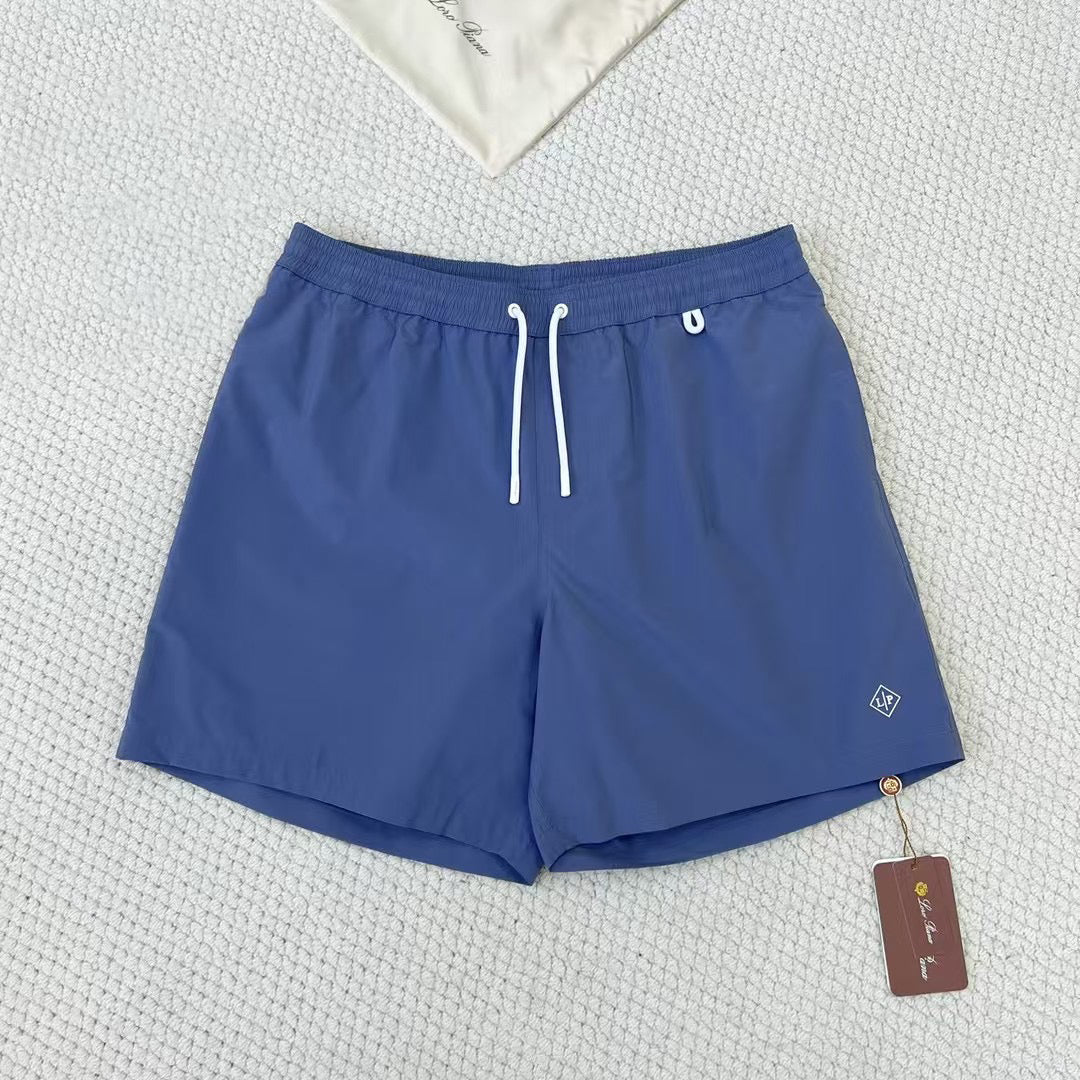 Men's Summer Solid Color Elastic Waist Tie Casual Comfortable Shorts #75521