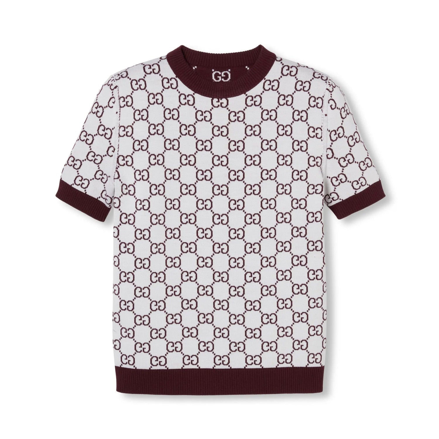 Spring Women's Monogrammed Reversible Crew Neck Short Sleeve Knit T-Shirt #73984