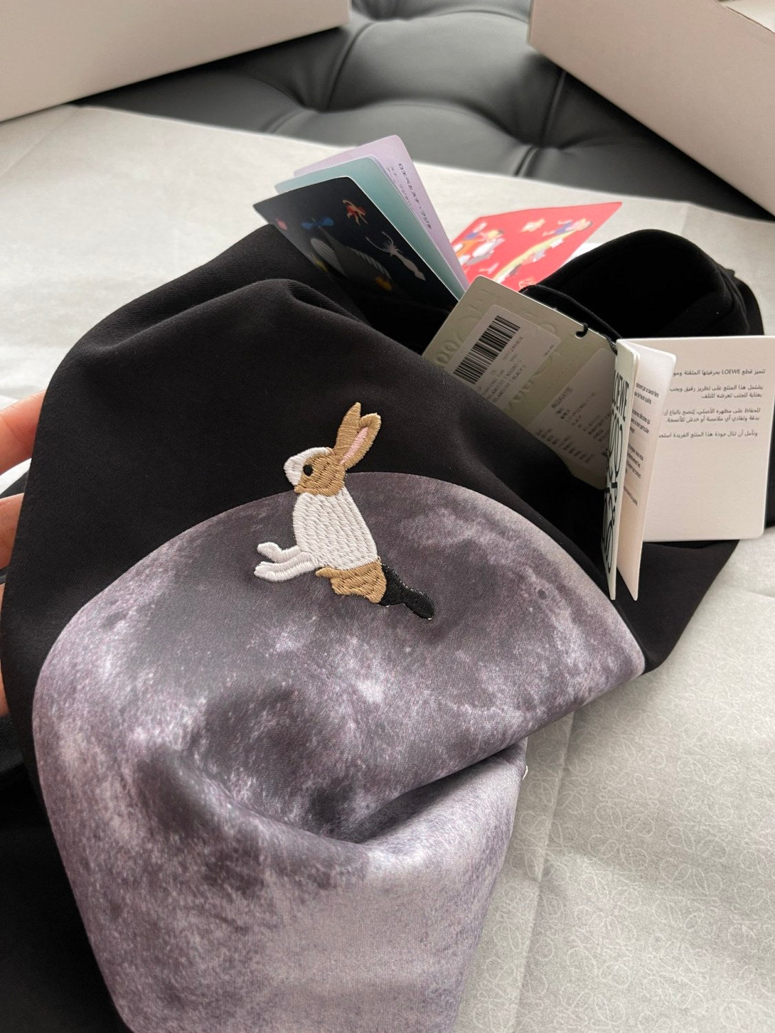 Women's Spring and Autumn Moon Print Black Long Sleeve T-shirt #74646