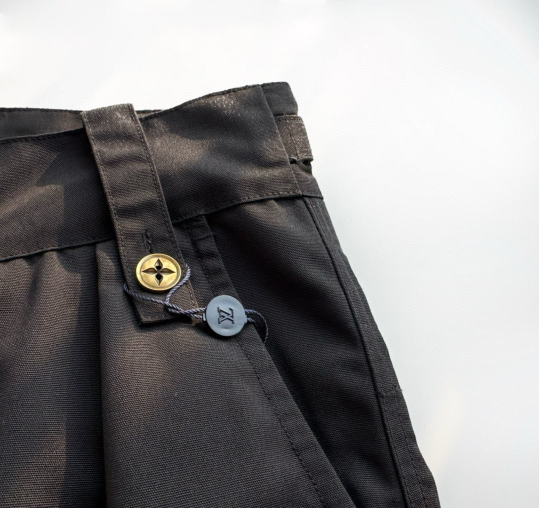 Men's Summer Black Logo Letter Loose 5 Points Short Pants #98875