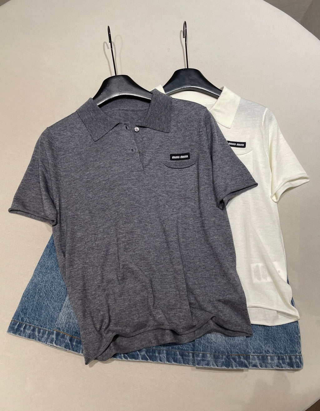 Monogrammed Polo Wool Knitted Short-Sleeve T-Shirt #194309