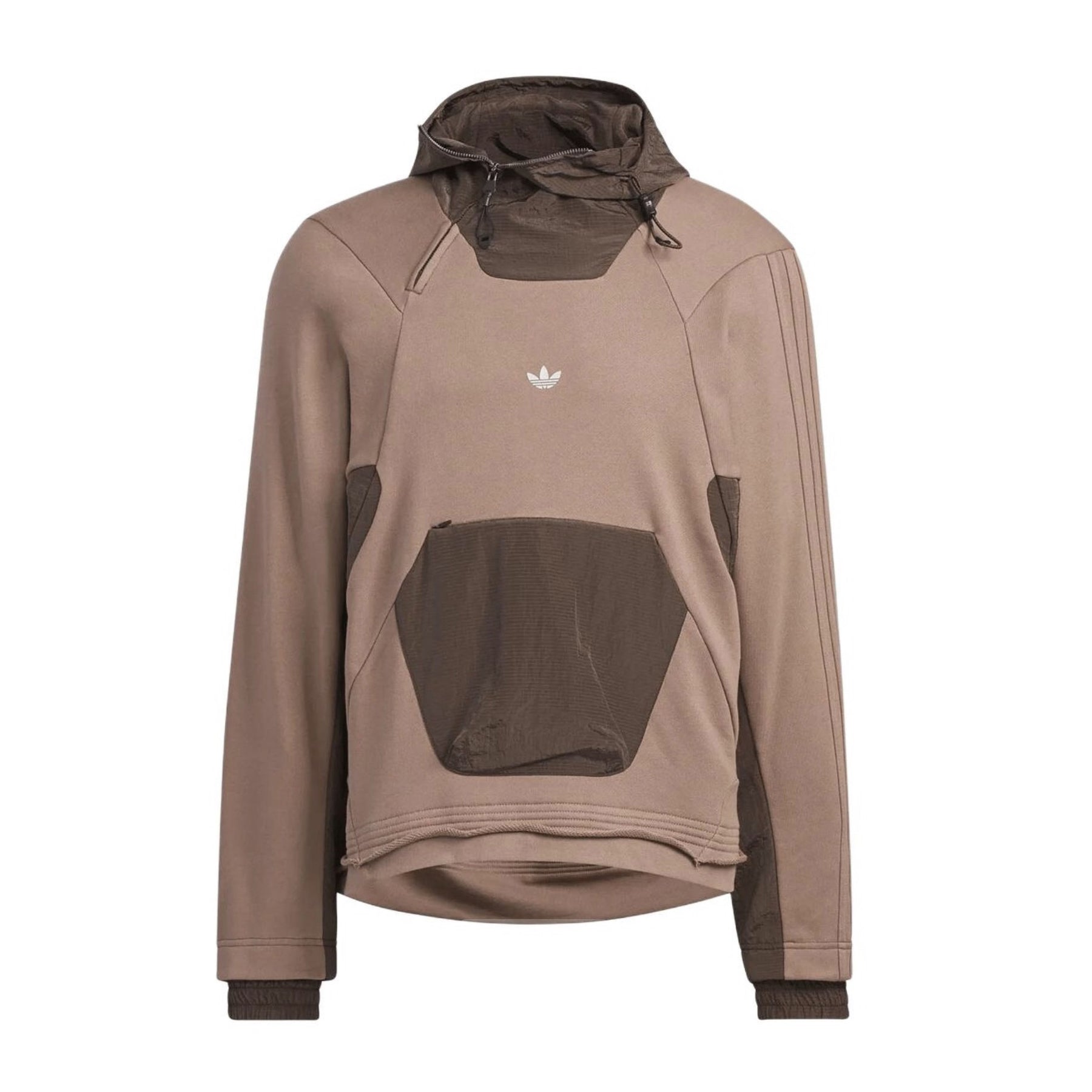 Originals X HAMCUS Men's and Women's Colour Blocking Chest Small Logo Pocket Hooded Sweatshirt Pullover #99191