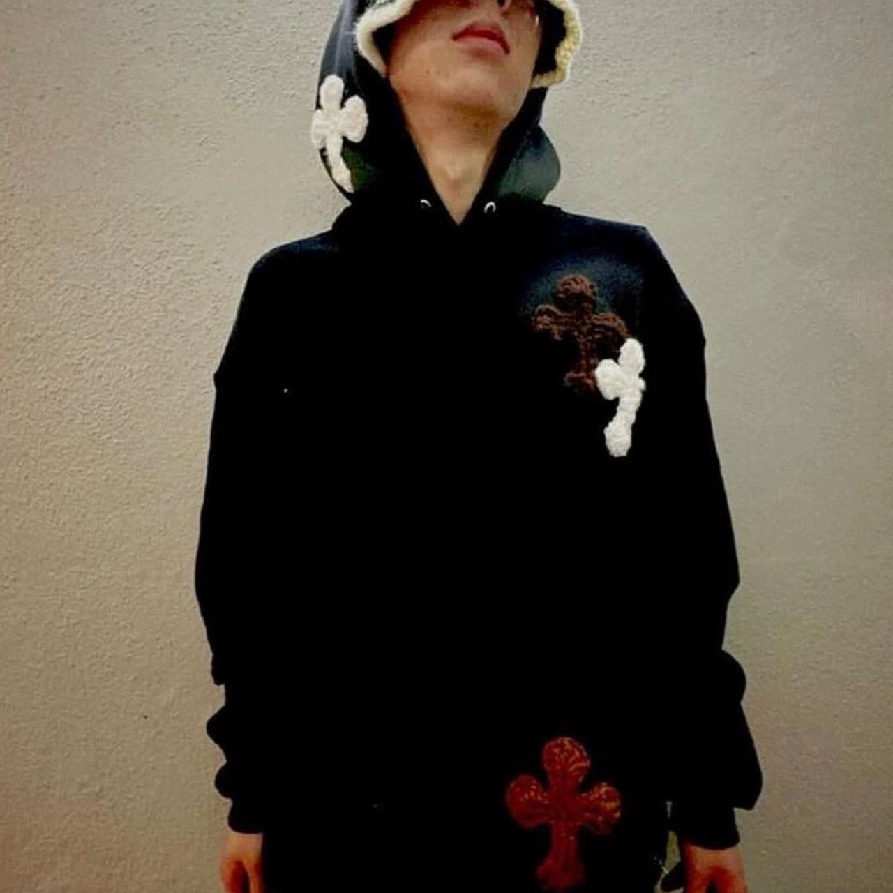 syuman Men's Women's Spring And Autumn Fashion Stereoscopic Embroidery Printing Solid Color Pullover Long Sleeve Ho Ngvp #7818