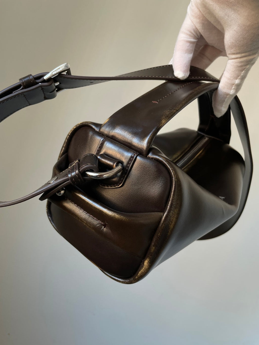 runway collection Cylinder bag Leather Shoulder Bags  #193912