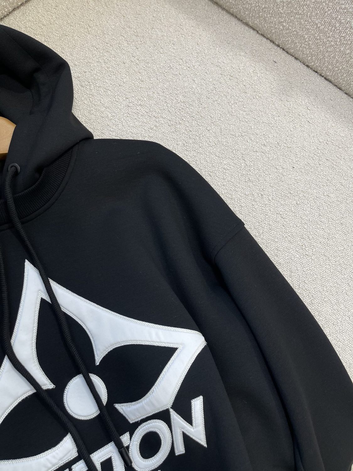 Women's Spring and Autumn Solid Color Logo Pattern Printed Hooded Long Sleeve Sweatshirt #74425