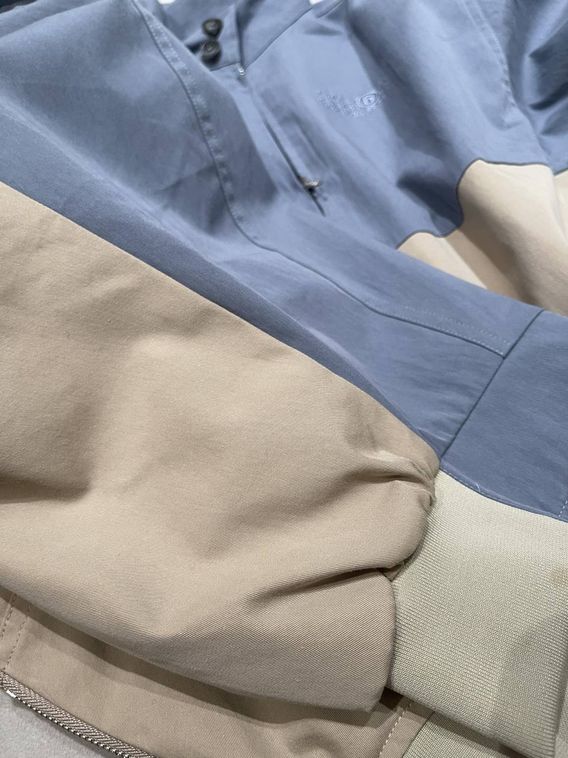 MM6 Margiela 2026 collection color-blocked patchwork stand-collar batwing sleeve Jacket #194158