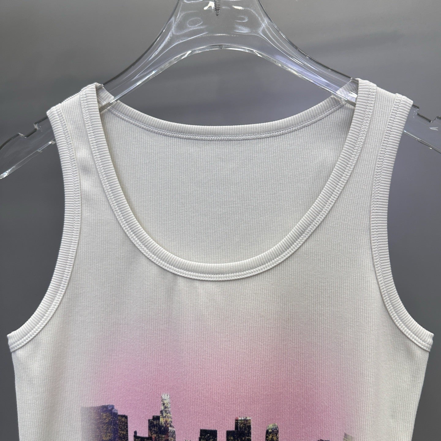 Women's Summer High Street Printed Round Neck Cotton Pullover Sleeveless City Of Angels Tank Top Vest Ngvp #1842