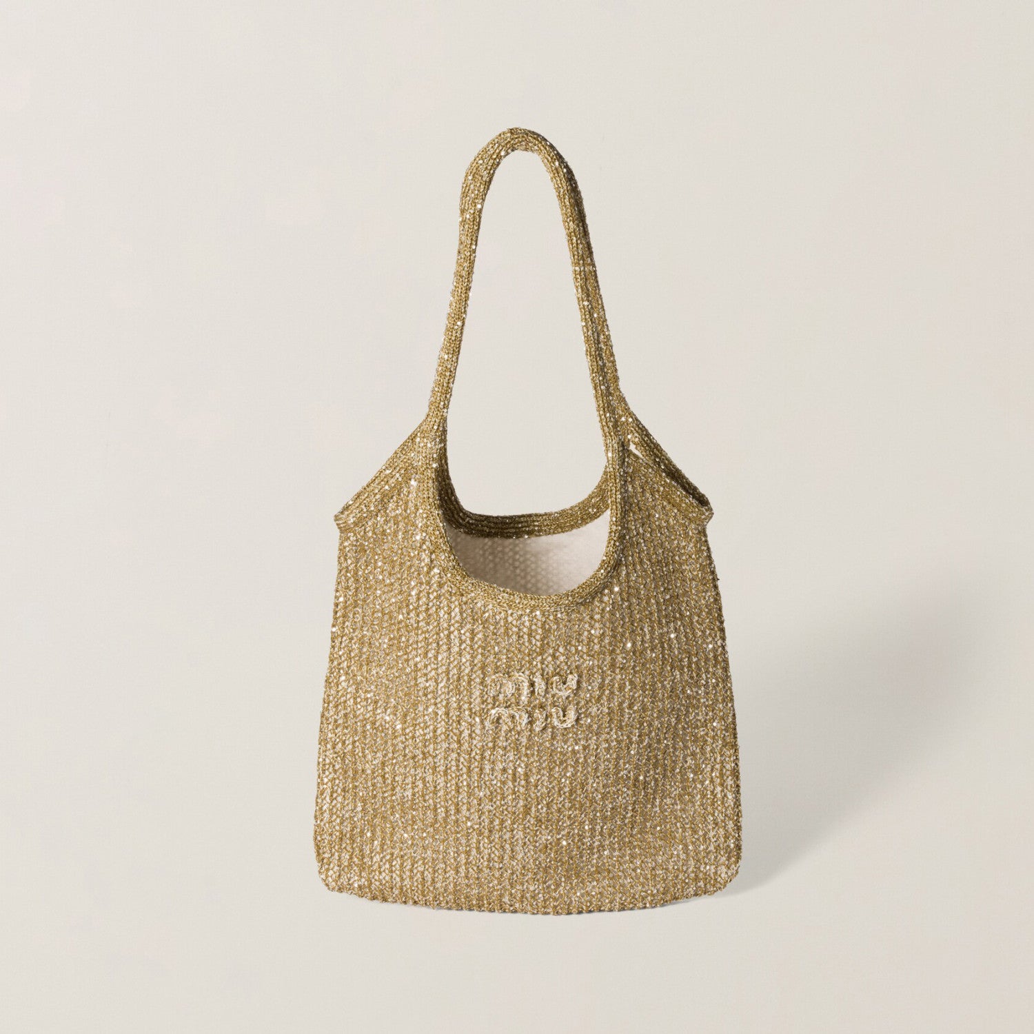 MM Ivy Sequin Mesh Women's Solid Color Sequined Shoulder Bag with Detachable Handbag Bags and Embroidered Letter Logo #77693