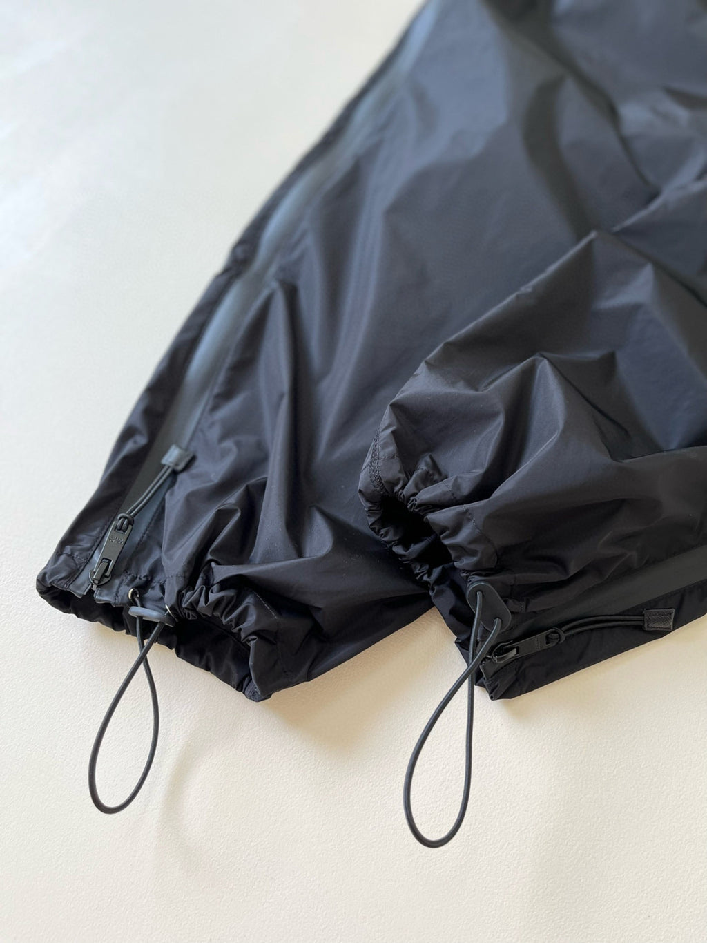 Men's Spring/Summer Black Nylon Side Zip Jogger Pants #98995