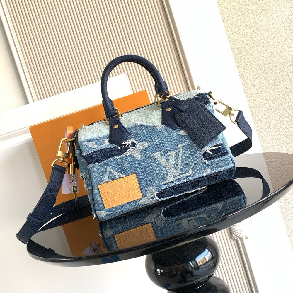 Men's Denim patchwork Premium 163c01 dynamic chip Shoulder bag Handbag Bags M15276 #193727