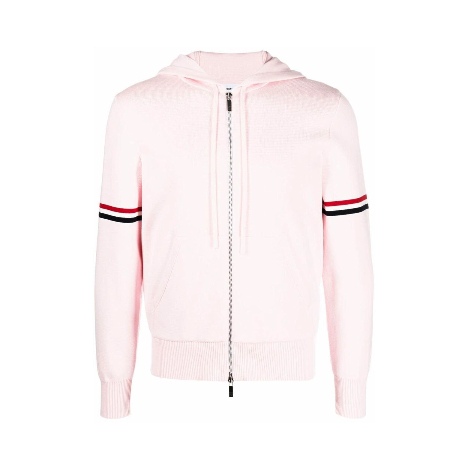 TB  Men's Spring & Autumn Cotton Armband Embellished Solid Color Zipper Fitted Hooded Cardigan Jacket Ngvp #1943